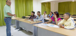 Students at BANELINO's Banana School 18-month technical program for youth. BANELINO is an association of small producers in the Dominican Republic that exports Fairtrade certified organic bananas.